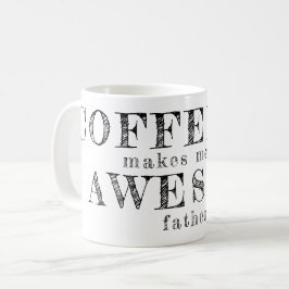 Fars dag lustig typografisk anpassningsbar, gåva t kaffemugg