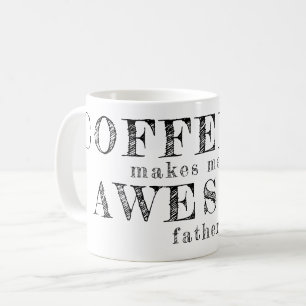 Fars dag lustig typografisk anpassningsbar, gåva t kaffemugg