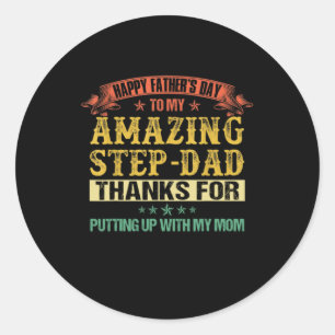 Fars dag Lycklig Fars dag till steg Pappa Runt Klistermärke