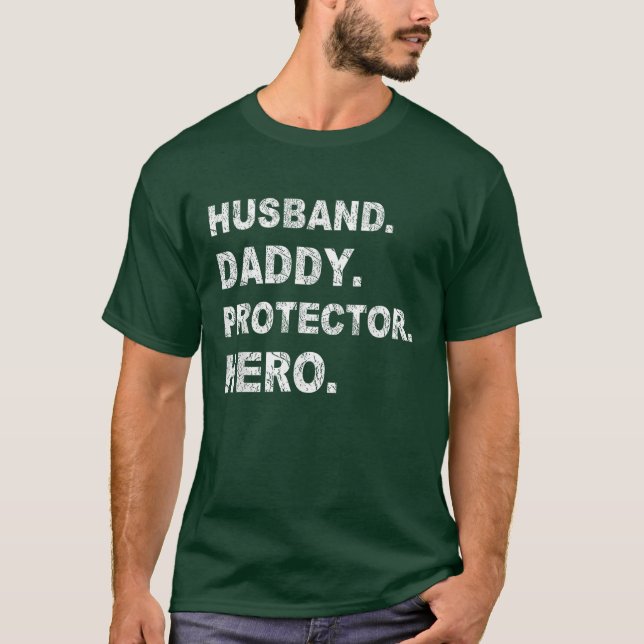 Fars dag Make Pappa Protector Hero T Shirt (Framsida)