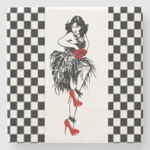 Fars dag Marble Stone Underlägg