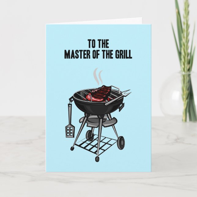 Fars dag Master of the Grill card custom Helgkort (Framsida)