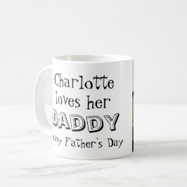 Fars dag-meddelande från dotterfoto kaffemugg