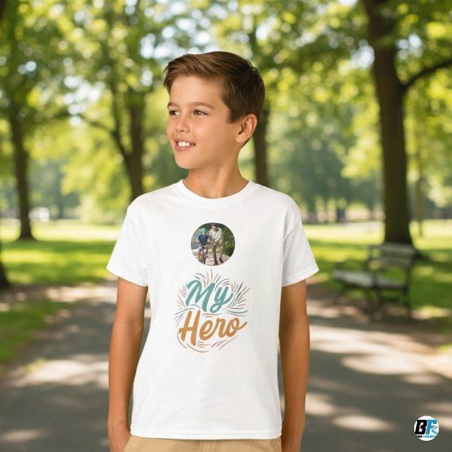 Fars dag | Min Hero | Foto med Pappa T Shirt (Skapare uppladdad)
