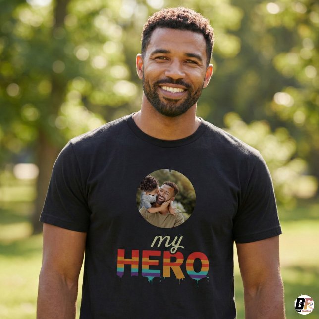Fars dag | Min Hero | Foto med Pappa T Shirt (Skapare uppladdad)