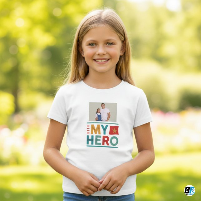 Fars dag | Min Hero | Foto med Pappa T Shirt (Skapare uppladdad)