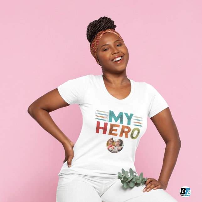 Fars dag | Min Hero | Foto med Pappa T Shirt (Skapare uppladdad)