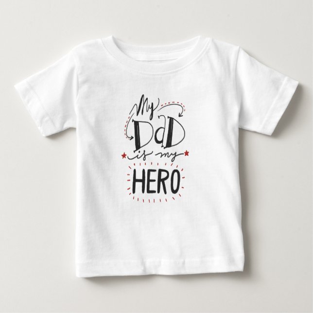 Fars dag - "Min Pappa är min Hero" T-shirt (Framsida)