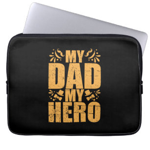 Fars dag Min pappa Min hjälte Laptop Fodral