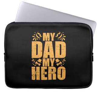 Fars dag Min pappa Min hjälte Laptop Fodral