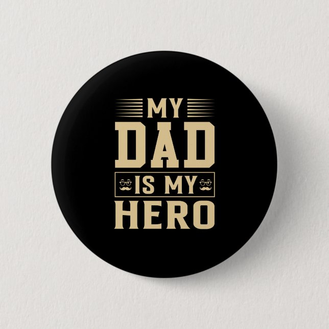 Fars dag Mitt Pappa är min Hero Knapp (Framsida)