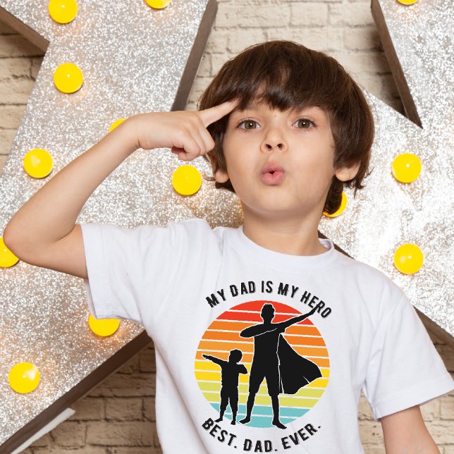 Fars dag Mitt Pappa är mitt Hero Best Pappa någons T Shirt (Skapare uppladdad)