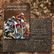 Fars dag Motocross Dirt Bikes Meddelande