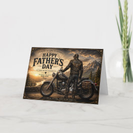 Fars dag Motorcykelkort | Pappa Biker Hälsning Kort