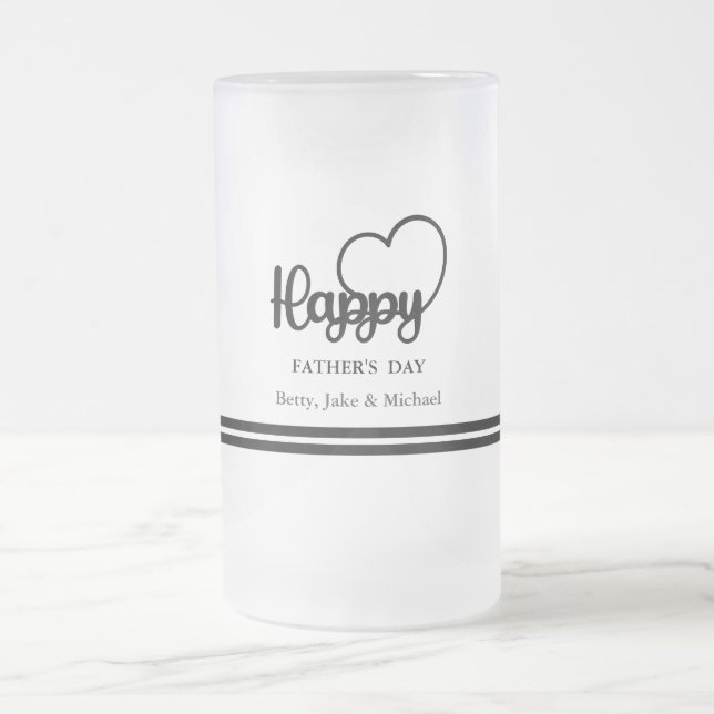 Fars dag Mugg, Fars dag Gift Frostat Ölglas (Center)