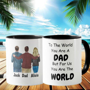 Fars dag Mugg från dotter & son