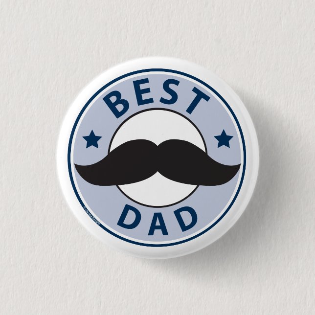 Fars dag Mustache Best Pappa Knapp (Framsida)