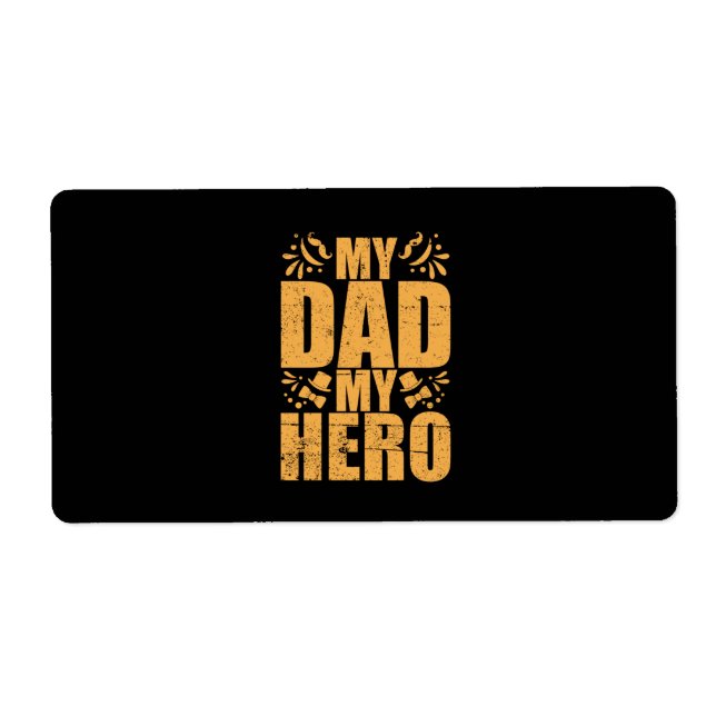 Fars dag My Pappa My Hero Fraktsedel (Framsidan)