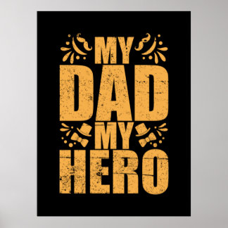 Fars dag My Pappa My Hero Poster