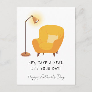 Fars dag | Mysig stol & lampdesign | Minimalistisk Inbjudan Vykort