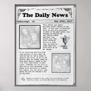 Fars dag Newspaper (anpassade) Poster