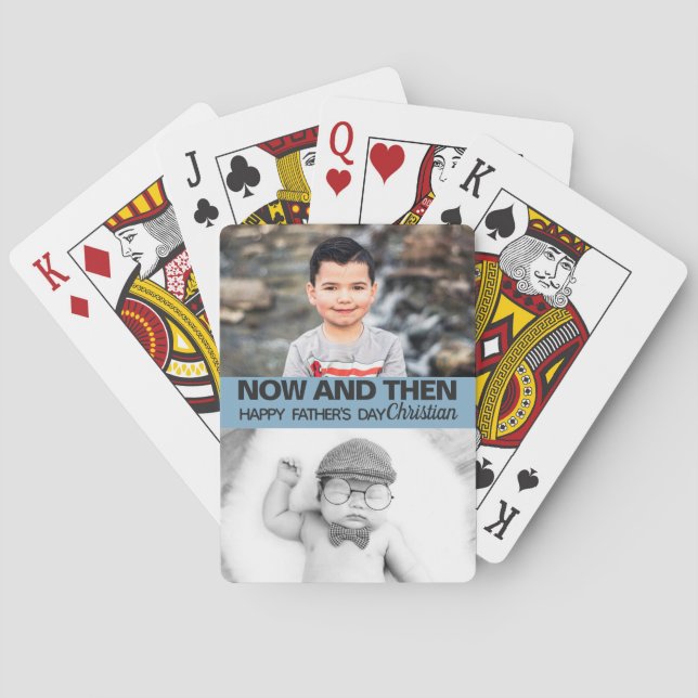 Fars dag nu och då bilder pojke casinokort (Baksidan)