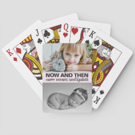 Fars dag nu och sedan bilder flicka casinokort