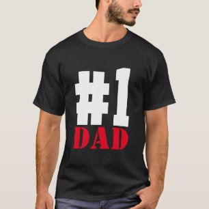 Fars dag nummer 1 Pappa Black T Shirt
