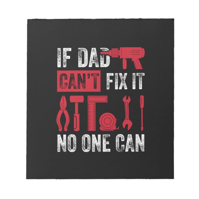 Fars dag om Pappa inte kan åtgärda Anteckningsblock (Framsida)