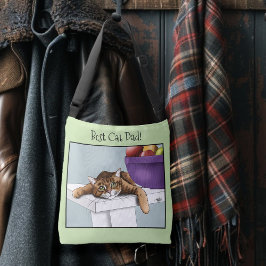 Fars dag Orange Tabby katt Axelväska