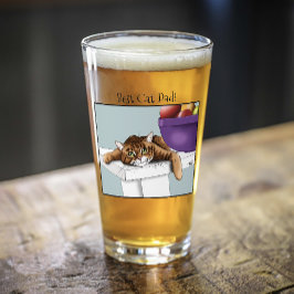 Fars dag Orange Tabby katt Glaskopp