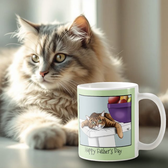 Fars dag Orange Tabby katt Kaffemugg (Skapare uppladdad)
