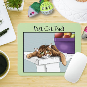 Fars dag Orange Tabby katt Musmatta