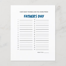 Fars dag Ord Maker-spel