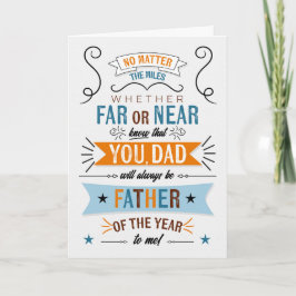 Fars dag över Miles Typography Kort