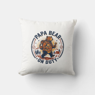 Fars Dag Papa Björn På Duty Tröja Rolig Djur Pappa Kudde