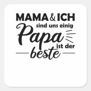 Fars dag Pappa är det bästa Pappa Fyrkantigt Klistermärke