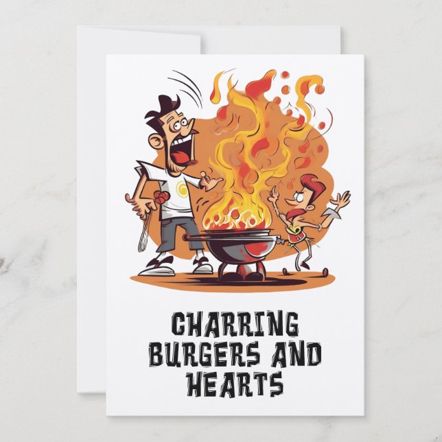 Fars dag Pappa Barbecue Funny Meme Inbjudningar (Framsida)