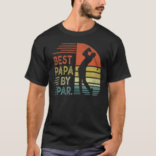 Fars dag pappa Best Pappa efter Par Grandpa Golf T Shirt