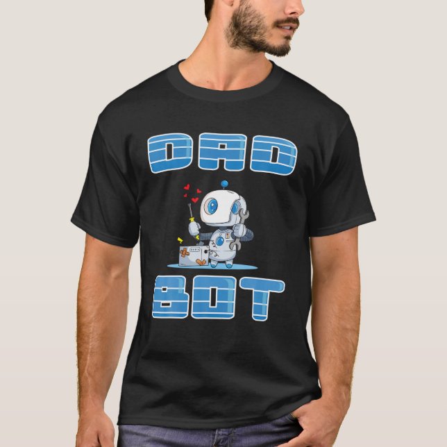 Fars dag Pappa Bot Robotics Matching Family Robot T Shirt (Framsida)