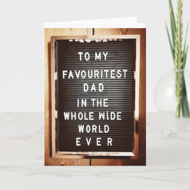 Fars dag| pappa| Brev-brädet| Födelsedag Kort (Framsida)