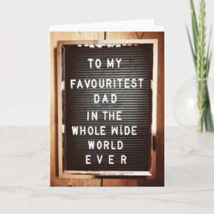 Fars dag pappa Brev-brädet Födelsedag Kort