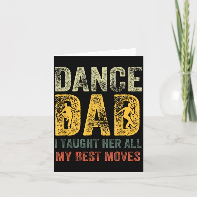 Fars dag Pappa Dans Lärda Rörelser Dansare Kort (Framsida)