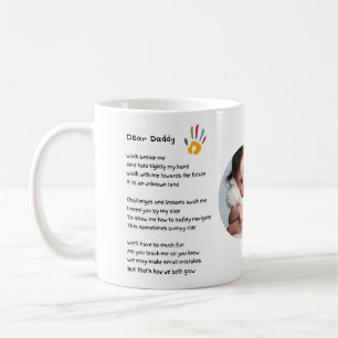 Fars dag Pappa DIKT håller min hand, pappa PHOTO G Kaffemugg