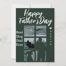 fars dag pappa & dotter siluett högtidskort inbjudningar