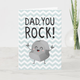 Fars dag Pappa du sten lustig kawaii sött sten Kort