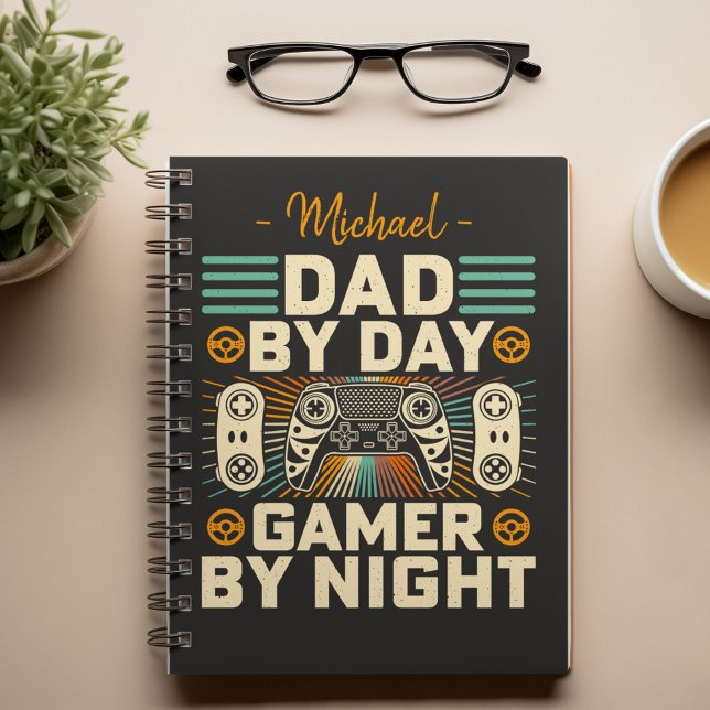 Fars dag Pappa efter dagspatent (gamer) på natten Anteckningsbok (Father's day Dad by day Gamer by night Notebook)