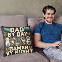 Fars dag Pappa efter dagspatent (gamer) på natten