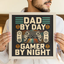 Fars dag Pappa efter dagspatent (gamer) på natten