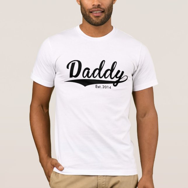 Fars dag - "Pappa Est. Lägg till år" Tröja (Framsida)